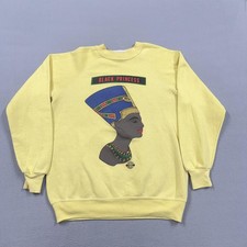 Vintage Bassett-Walker Sweatshirt Mens Large Yellow Pullover Black Princess 90s