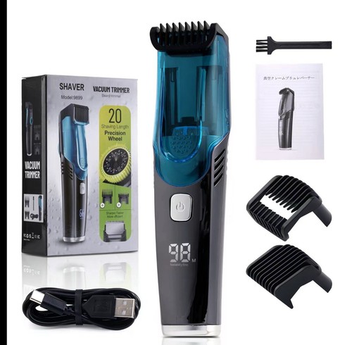 Audoc Vacuum Beard Trimmer for Men with 20 Length and Styles Adjustable, Built-i