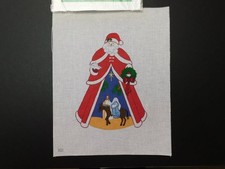 Santa Nativity w/SG by The Collection SB8-9 Hand Painted Needlepoint