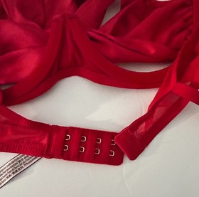 Victoria&rsquo;s Secret Dream Angels Red Bow Balconet Bra Unlined Wired LARGE $60 NWT