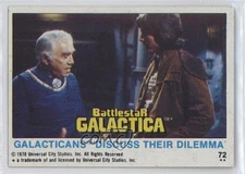 1978 Topps Battlestar Galactica Commander Adama Captain Apollo #72 00ah