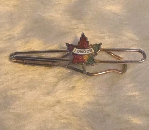 Vintage Collectible Tie Bar Clip: Rare London Maple Leaf