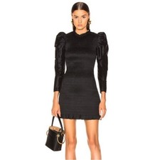 Ulla Johnson Aurele Smocked Puff Sleeve Mini Dress Sz 0