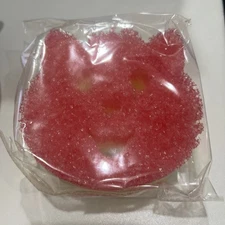 New Pink Dual Sided Scrub Mommy Daddy Special Edition Kitty Kitten Cat Shape