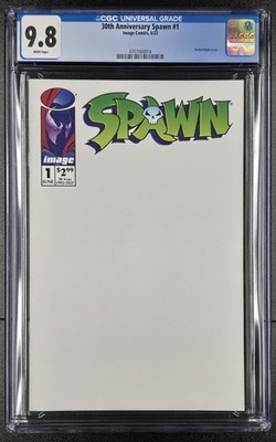 Spawn 30th Anniversary #1 CGC 9.8 (2022) Partial Blank Cover Variant Fresh Slab!