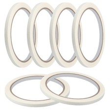 6 Pack Masking Tape 0.2 in x 21 Yd Painters Tape Adhesive Paint Tapes White