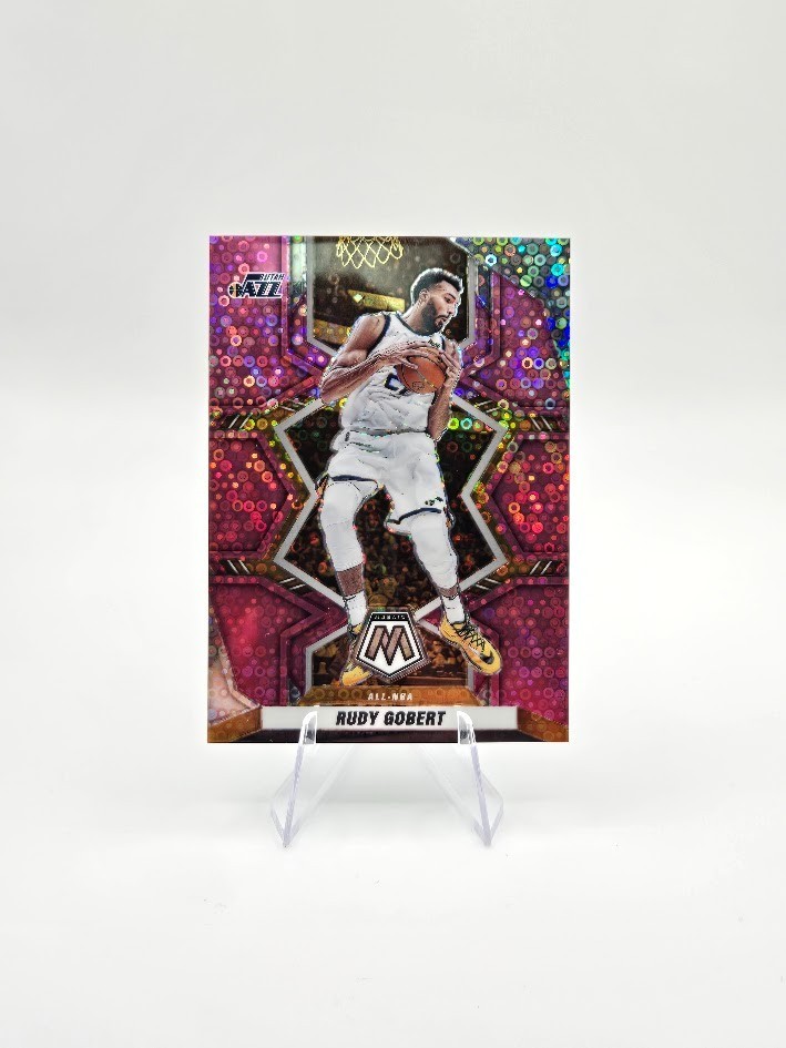 Rudy Gobert 2021-22 Panini Mosaic Fast Break Pink SP /20 #293 Jazz