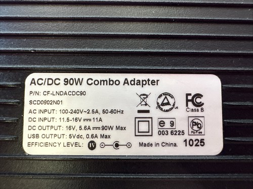 SCD0902N01 - Lind CF-LNDACDC90 AC/DC 90W Combo Power Adapter ToughPad - NO CABLE - Picture 5 of 7