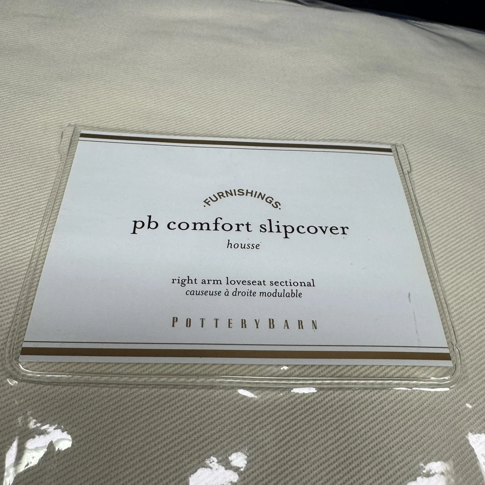 Funda Seccional Pottery Barn Brazo Derecho Loveseat Beige Claro PB Comfort Foto 2 de 4