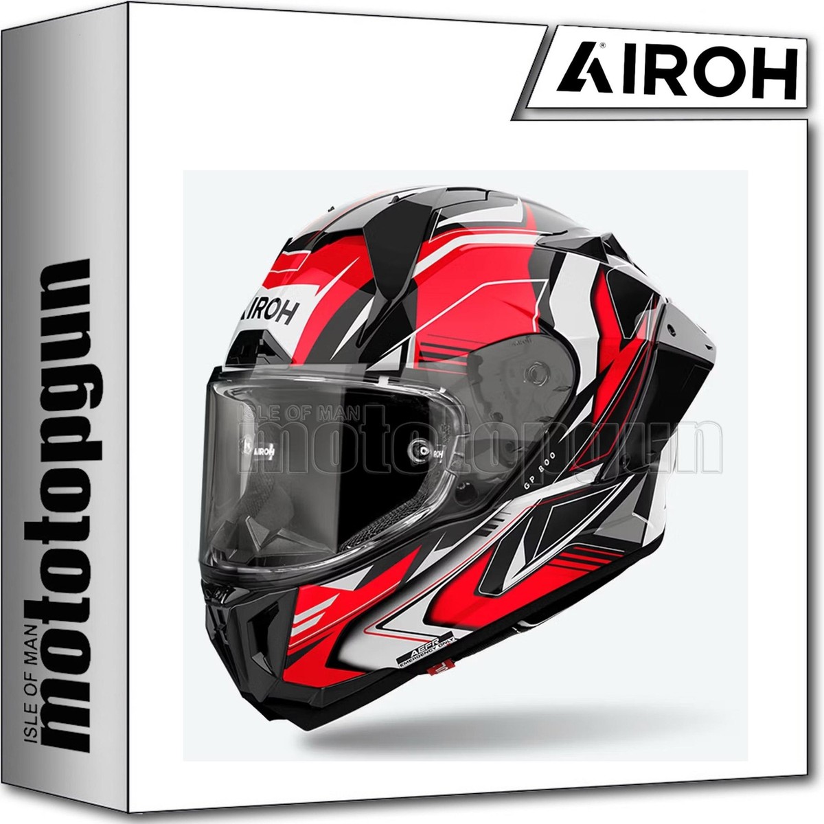 AIROH HELMET FULL-FACE MOTORBIKE GP8MU55 GP800 MUST RED GLOSS SZ