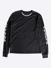 Chrome Hearts Black White Neck Logo Longsleeve T-Shirt