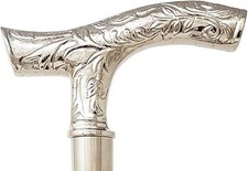 Vintage Derby Brass Handle Wooden Walking Stick Cane Handmade Victorian Gift