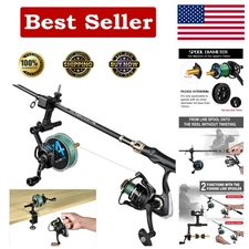 Stable Fishing Line Spooler with Clamp for Smooth Spooling - For Bass & Trout