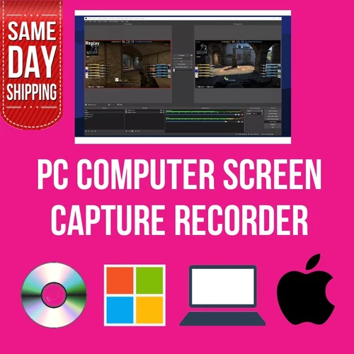 PC Computer Screen capture recorder video Software Stream live or record Win Mac
