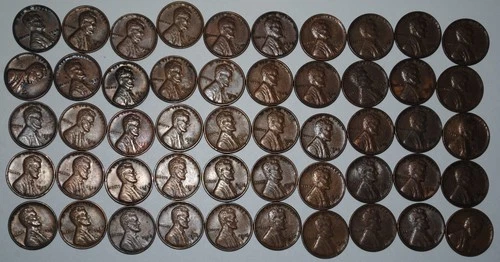 1936 S Lincoln Wheat Penny Cent - VF-EF ROLL