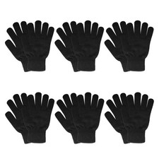 6 Pairs Warm Knit Gloves for Women Men - Thermal Stretchy Magic Gloves