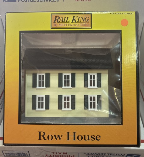 Casa en fila MTH Rail King escala O amarilla con persianas verdes 30-9023 nueva en caja | Zustand: New