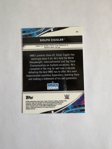 2021 Topps Finest WWE Gold Refractor /50 Dolph Ziggler #51 Nic Nemeth SP TNA - Picture 3 of 3