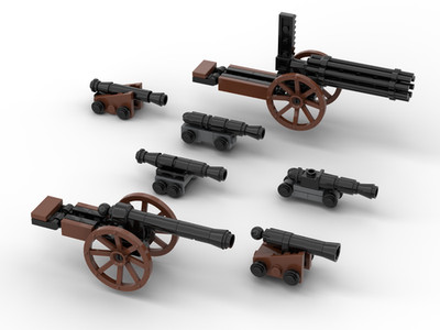 MOC Kanonen und Geschütze aus LEGO  Teilen Piraten/Western Passt zu 71042 6769