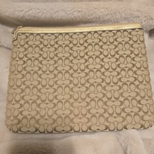 Coach signature canvas tablet sleeve NWT