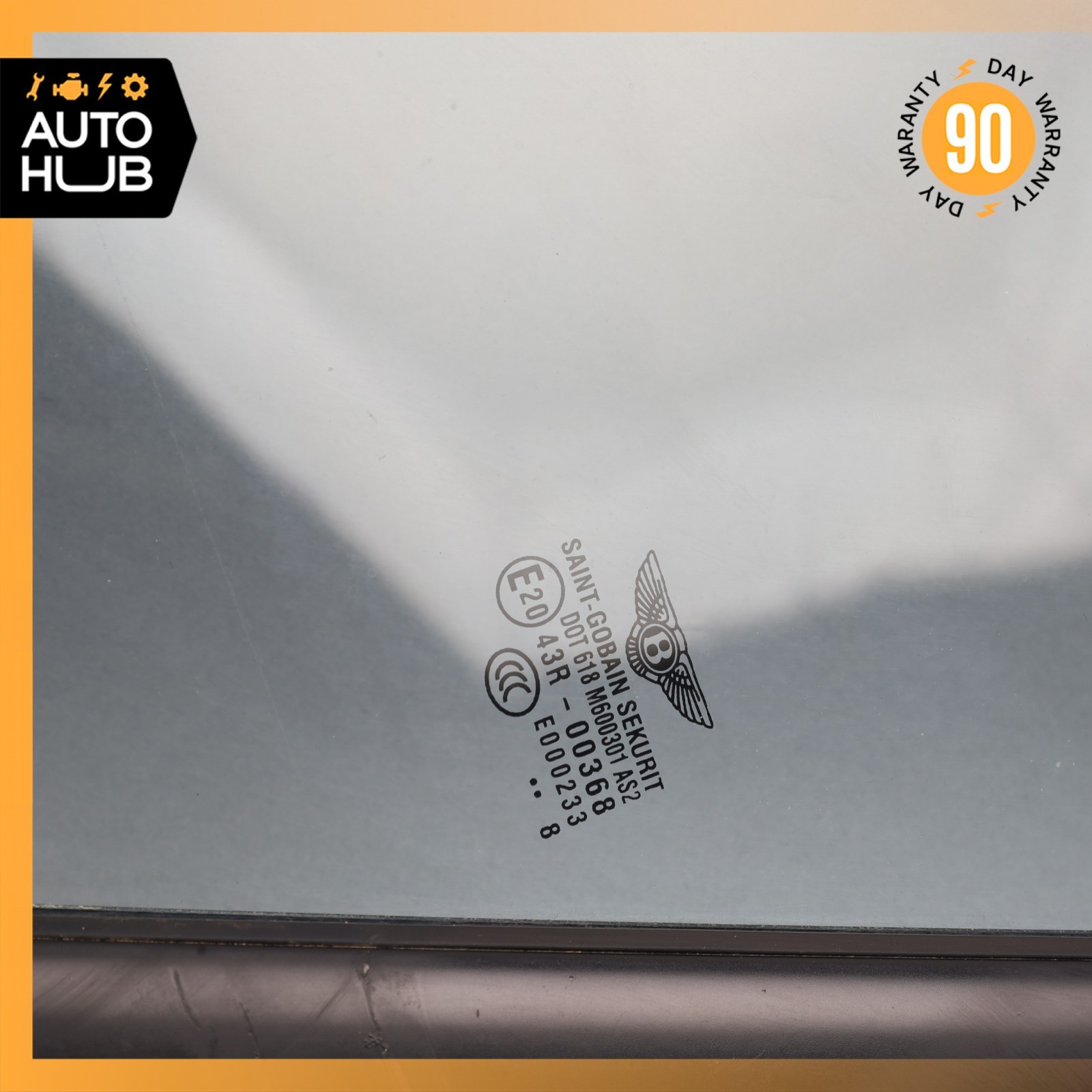 03-10 Bentley Continental GT Coupe Front Left Side Door Vent Window Glass OEM