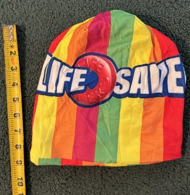 1 ad Life Savers Multicolor Rainbow beanie Hat Cap new