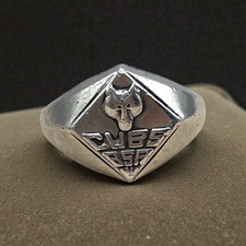 VTG BSA Boy Scouts Cubs 925 Sterling Silver 3.9g signet ring size 6