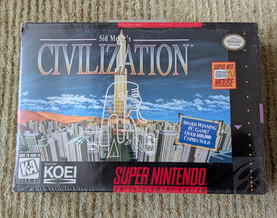 Sid Meier's Civilization Super Nintendo SNES Koei BRAND NEW FACTORY SEALED