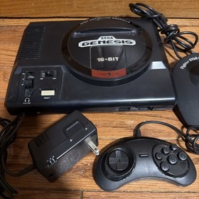Sega Genesis 16-Bit System Model No. 1601 W/Hookups, Controller And Fighter Stic