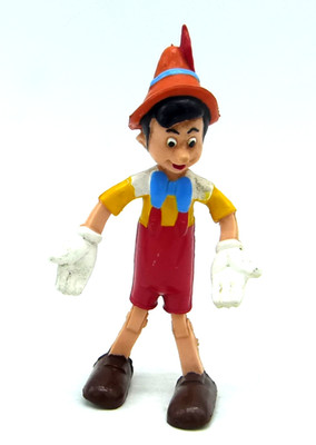 Walt Disney Pinocchio Biegefigur Brabo ca. 14 cm 60/70er Jahre vintag beschädigt