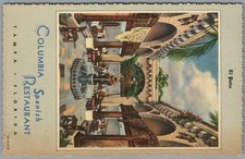 Postcard Tampa FL Columbia Spanish Restaurant El Patio Curt Teich Sample