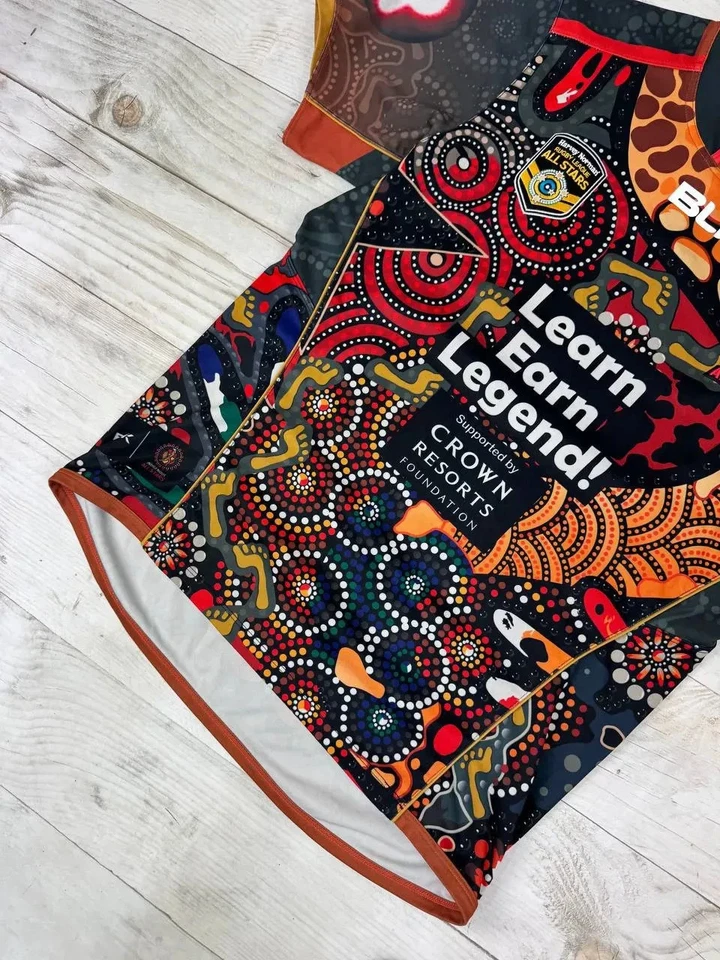 Camiseta deportiva de rugby BLK NRL HARVEY NORMAN All Stars para hombre talla L Foto 3 de 4