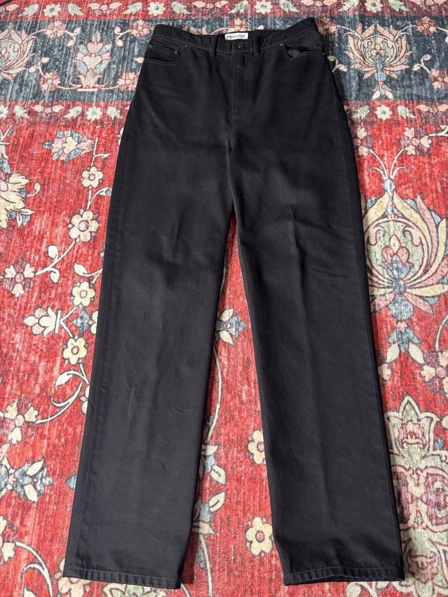 Balenciaga Baggy Denim Jeans Black Women's Denma Era 2020 | eBay