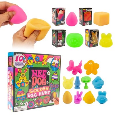 NeeDoh Easter Golden Egg Hunt Mystery (10 Squishy Surprises!) Collectibles Gifts