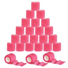 Tattoo Grip Cover Wrap,24PCS Disposable Cohesive Tattoo Grip Cover Elastic Ba...