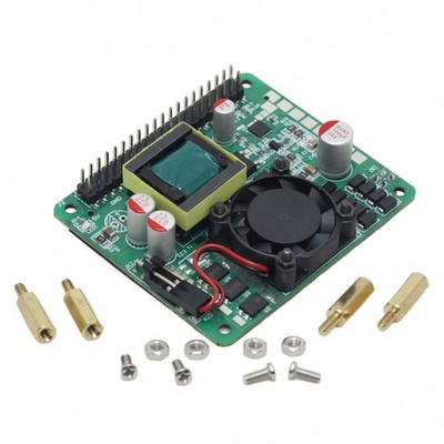 Power Over Ethernet PoE HAT for Raspberry Pi 5 IEEE802.3af DC 5V 4.5A