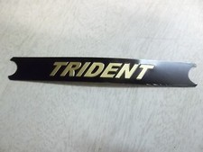 TRIUMPH T150 TRIDENT SIDE PANEL BADGE COVER DECAL GOLD ON BLACK LONG 60-4391