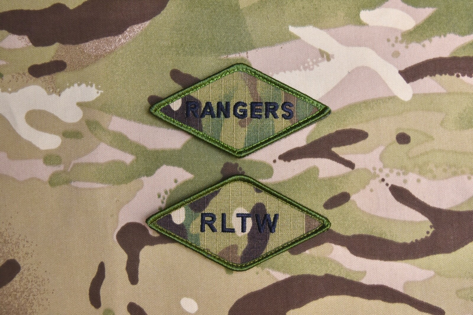 Multicam RANGERS RLTW Diamond Uniform Patch Set 75th Ranger Regiment US Army