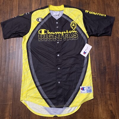 NWT Dignitas eSport Vintage Logo Owl Champion Baseball Jersey Men's Size M. C5