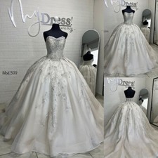 Bohemian Sweetheart Wedding Dresses Court Train Lace Appliques Bridal Gowns