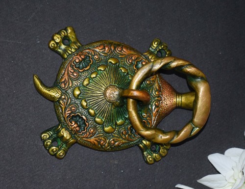 Brass terrapin Shape Door Knocker Handmade Ocean Turtle Door bell Ring MK053 - Picture 6 of 12