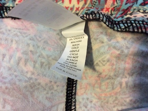 Women Lularoe TC Tall Curvy 3D Paisley Black Pastel Leggings Pants Unicorn New - Picture 6 of 9