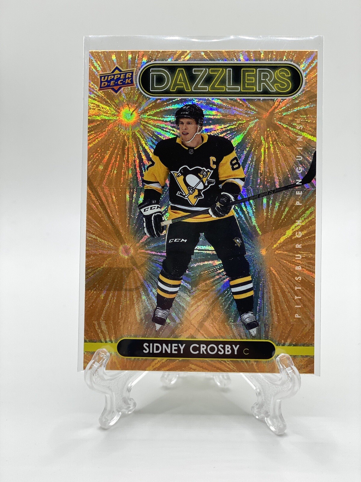 2021-22 Upper Deck Series 1 Orange Dazzlers Sidney Crosby #DZ-35 Penguins