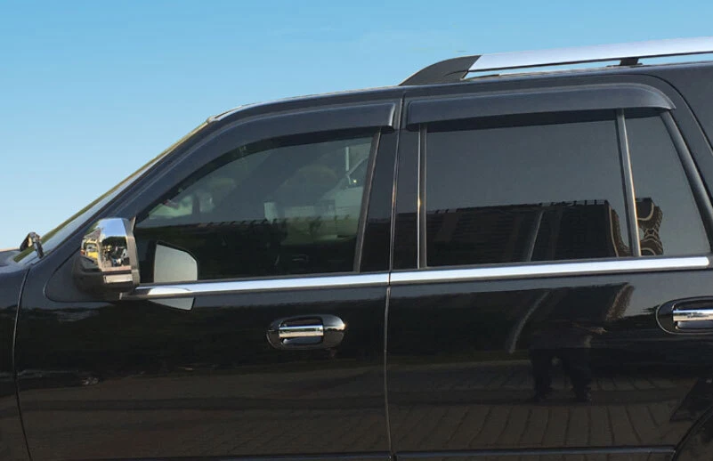 For Lincoln Navigator 2004-2017 side window sun visor rain shield 4pc - Image 4 of 4