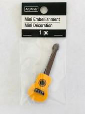 NEW MINIATURE MINI ACOUSTIC GUITAR DOLLHOUSE DISPLAY DIORAMA 2 1/2" LONG