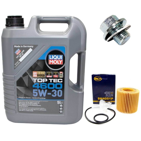 MotoröL Set 5W-30 5 Liter + ÖLfilter + Schraube FüR Toyota Avensis Auris RAV 4-image