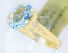 GENUINE 1.52 Cts AQUAMARINE SOLITAIRE RING 10K GOLD - Free Appraisal Service-NWT — photo 2