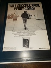 Perry Como I Think Of You Rare Original Promo Poster Ad Framed!