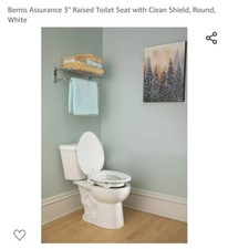 BEMIS Clean Shield Elevated Oval Toilet Seat White Snap 2 Secure