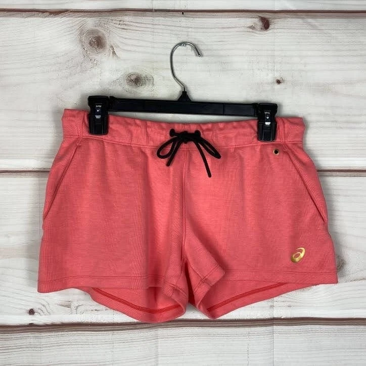 Pantaloni della felpa Asics donna arancione medio movimento secco con cordino tasca pull on